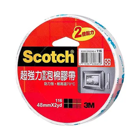 3M Scotch 116超強力泡棉膠48mm*3Y